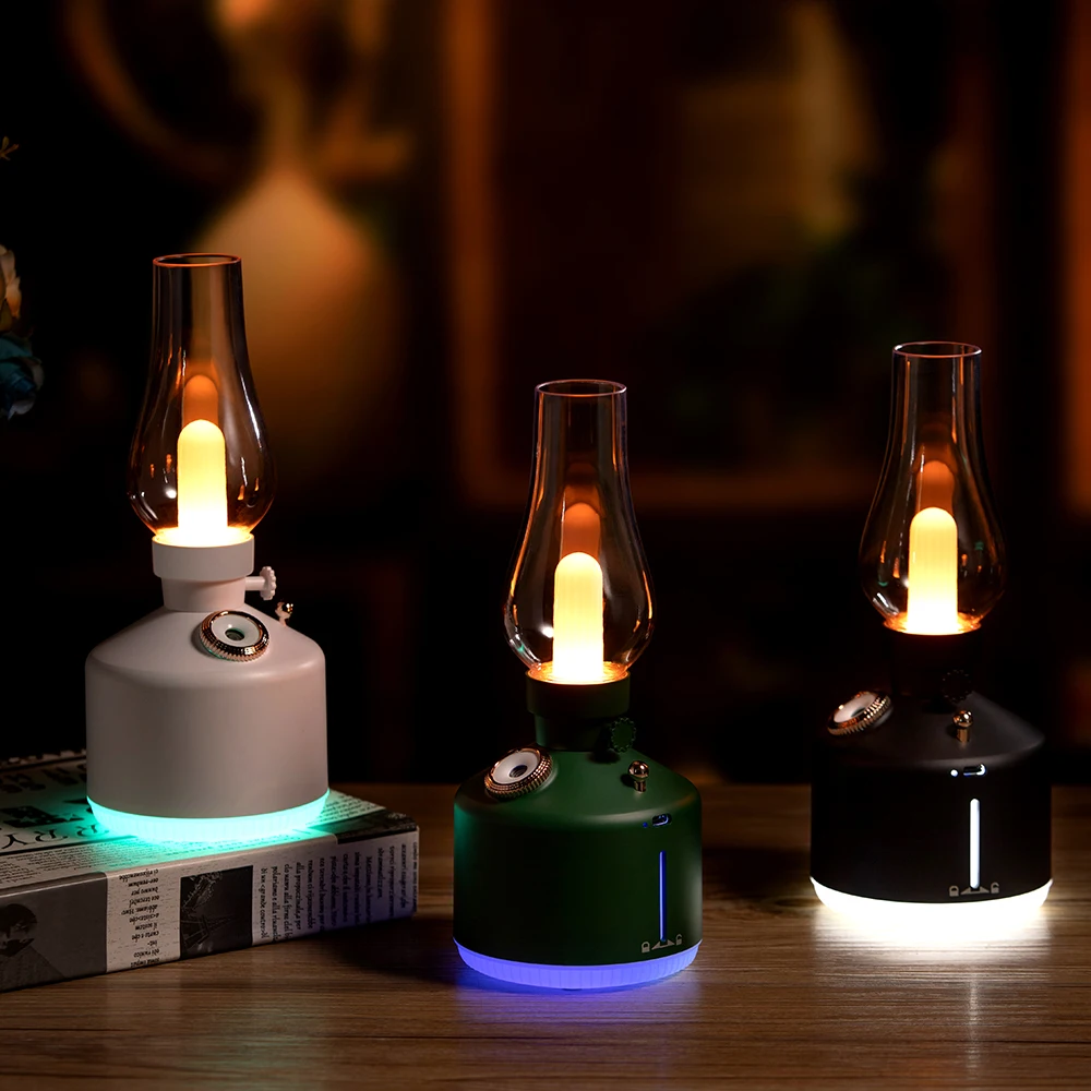 Mini 280ml Fener Led Yaratıcı Yeni Retro Zaman Işık Usb Aromaterapi Gazyağı Lambası Ev Nemlendirici Hava Nemlendirici